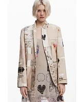 Desigual Women's Jacket designed by Mr. Christian Lacroix