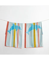Linery & Co. 100% Cotton Jacquard 2 Pack Summer Beach Towels