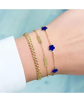 The Lovery Lapis Flower Bracelet 14K Gold