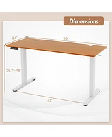 55 x 24 Inches Sit Stand Home Office Desk with 3 Memory Height Settings