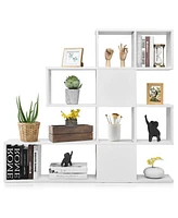 5-Tier Bookshelf Corner Ladder Bookcase with Storage Rack
