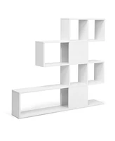 5-Tier Bookshelf Corner Ladder Bookcase with Storage Rack