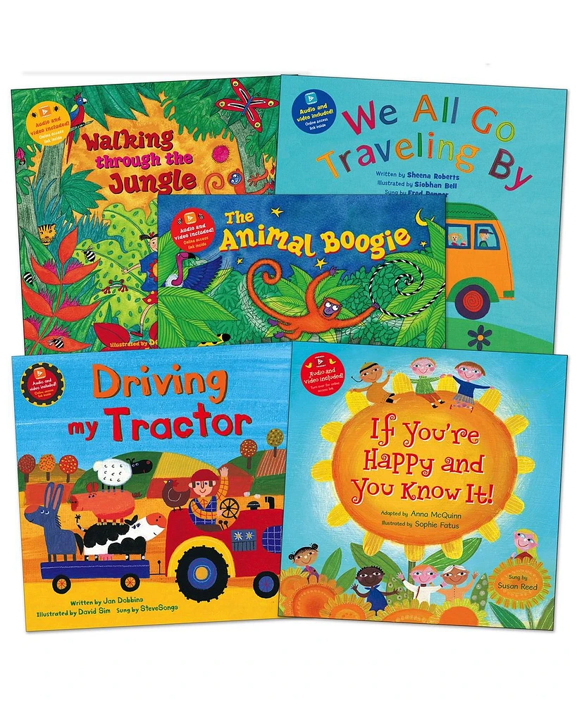 Barefoot Books Sing-Along Books with Audio and Video Accompaniment - Set of 5