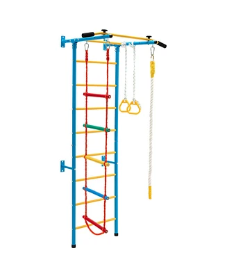5 In 1 Kids Indoor Gym Playground Swedish Wall Ladder