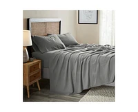 Superior Cotton Linen Blend Deep Pocket Bed Sheet Set