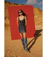 Pcfg Women's Free Heaven Two Color Denim Dress