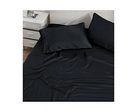 Superior Modal From Beechwood 300 Thread Count Lightweight Cooling Solid Extra Deep Pocket Bed Sheet Set