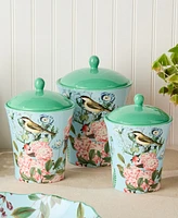 Certified International Flora 3-Piece Canister Set