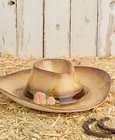 Certified International Rosewood 3-d Cowgirl Hat Chip and Dip Server