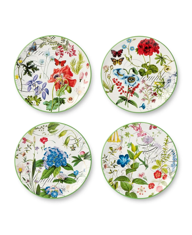 Certified International Greenhouse Salad Plates, Set of 4