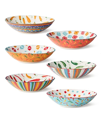 Certified International Caliente Soup Bowls, Set of 6, Service for 6