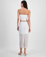 Bar Iii Womens Strapless Top Midi Skirt Exclusively At Macys