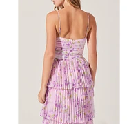 Astr the Label Women's Daytona Tie-Front Pleated Maxi Dress