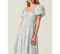 Astr the Label Women's Florentina Puff-Sleeve Maxi Dress
