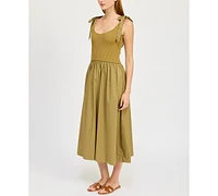 En Saison Women's Wren Mixed-Media Midi Dress