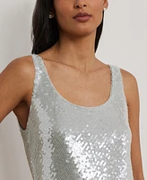 Lauren Ralph Women's Sequined Sleeveless Gown