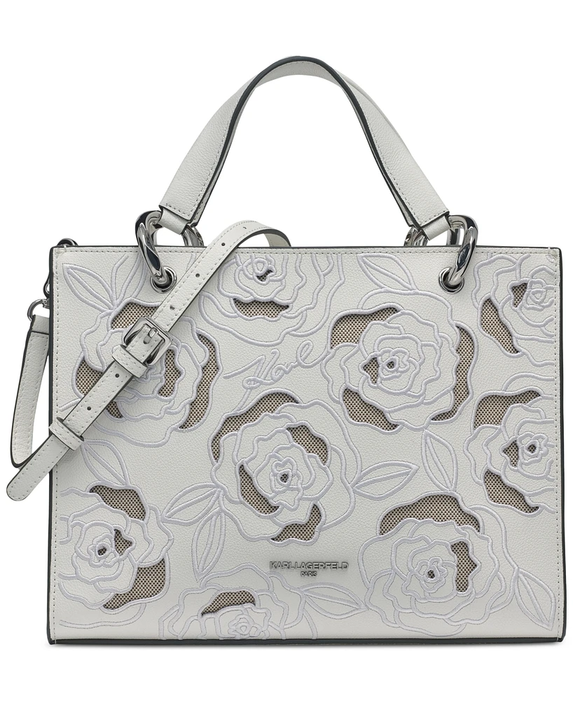 Karl Lagerfeld Paris Monet Medium Leather Crossbody Satchel