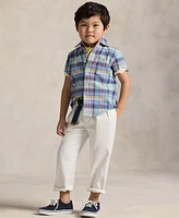 Polo Ralph Lauren Toddler and Little Boys Plaid Oxford Short-Sleeve Shirt