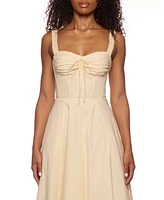 Alex & Sophia Juniors' Ruched-Front Midi Dress