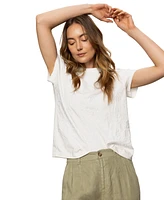 Sanctuary Women's Cotton Embroidered Perfect Tee