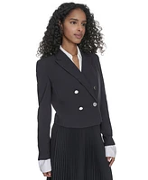 Calvin Klein Women's Double-Breasted Cropped Jacket