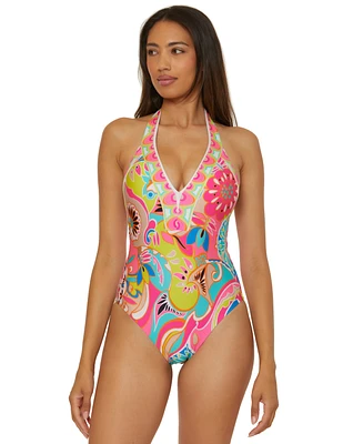 Trina Turk Women's Venus Plunge One-Piece Swimsuit