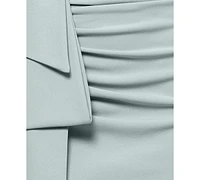 Xscape Petite Off-The-Shoulder-Sleeve Draped Gown