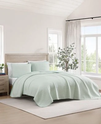 Tommy Hilfiger Ithaca Stripe Cotton Reversible Quilt Set