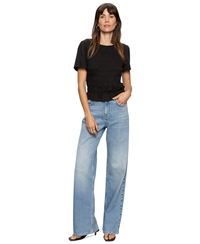 Sanctuary Women's Cotton Better Together Smocked Top