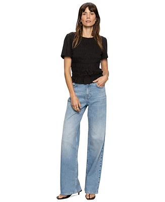 Sanctuary Women's Cotton Better Together Smocked Top