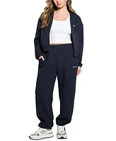 Guess Women's Cecelia Scuba Rhinestone-Logo Jogger Pants