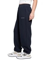 Guess Women's Cecelia Scuba Rhinestone-Logo Jogger Pants
