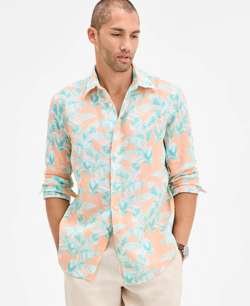 Club Room Men's Leaf-Print Shirt, Exclusively at Macy's