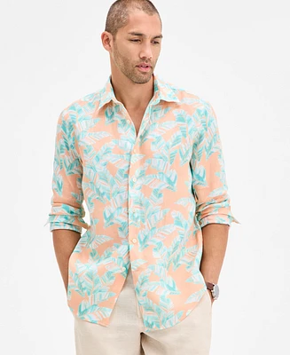 Club Room Men's Leaf-Print Shirt, Exclusively at Macy's