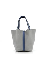 Pre-Owned Hermes Pm Bicolor Picotin Lock Bag Clemence with Swift
