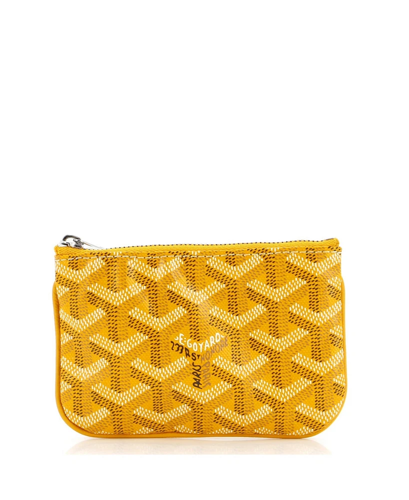 Pre-Owned Goyard Mini Senat Zip Pouch Coated Canvas
