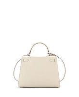 Pre-Owned Hermes Kelly 28 Handbag Light Epsom with Palladium Hardware
