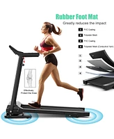Electric Foldable Treadmill with Lcd Display and Heart Rate Sensor