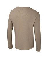 Colosseum Men's Tan Michigan State Spartans Great Outdoors Henley Long Sleeve Shirt