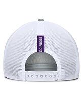 Fanatics Men's Heather Gray/Purple Tcu Horned Frogs Profile Trucker Adjustable Hat