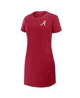 Fanatics Women's Crimson Alabama Tide Relaxed Fit Drape T-Shirt Dress