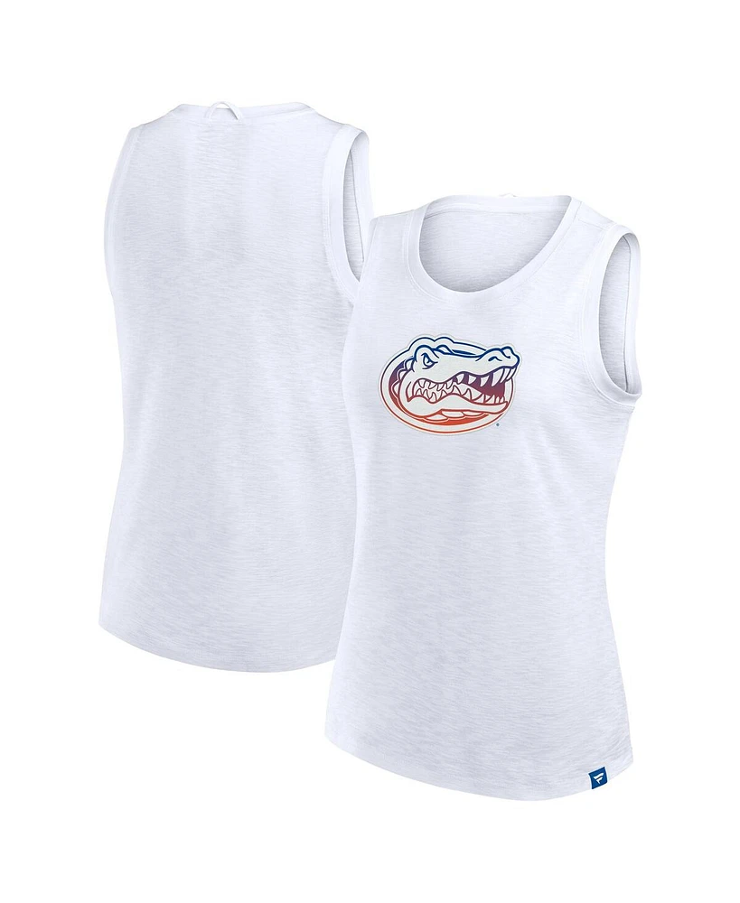 Fanatics Women's White Florida Gators Activate Slub Tank Top