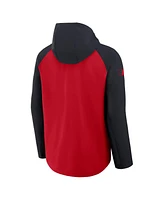 Nike Men's Red/Navy Cleveland Guardians Authentic Collection Raglan Performance Full-Zip Jacket