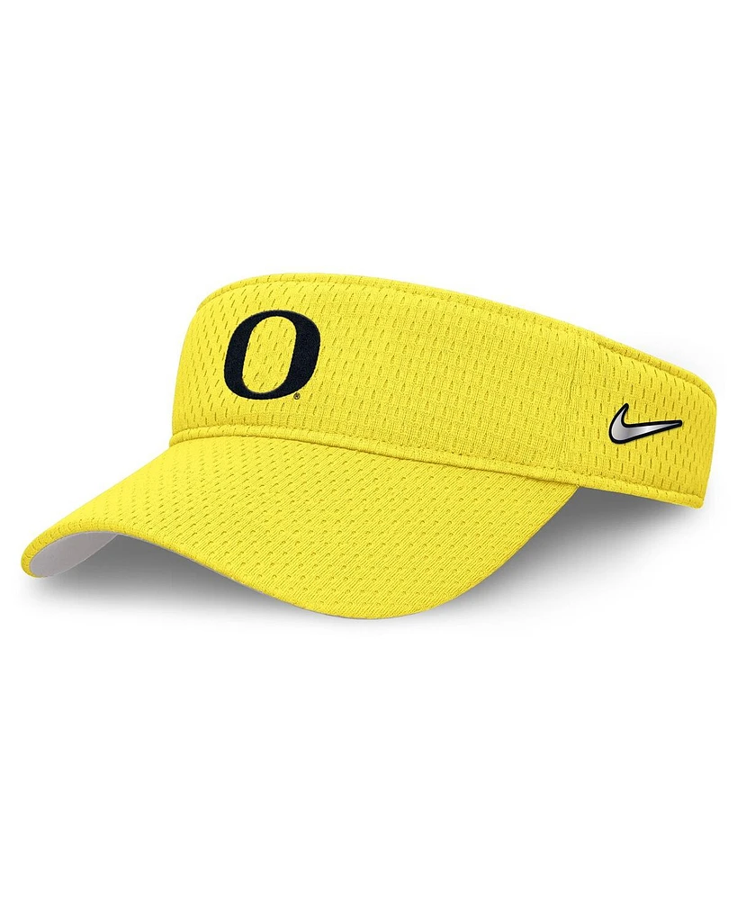 Nike Men's and Women's Yellow Oregon Ducks 2025 Dugout Softball Ace Performance Adjustable Visor Hat