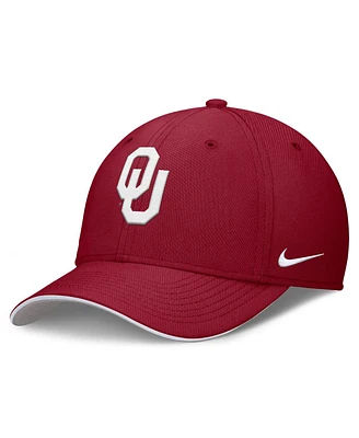 Nike Men's Crimson Oklahoma Sooners 2025 Dugout Coaches Rise Swoosh Performance Flex Hat