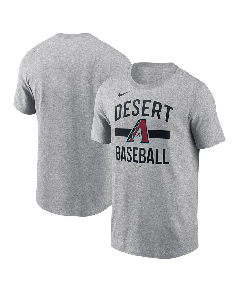Nike Men's Heather Gray Arizona Diamondbacks Arched T-Shirt