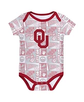 Outerstuff Newborn Crimson Oklahoma Sooners Sunday Comics Bodysuit 3-Pack