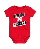 Outerstuff Newborn Scarlet Nebraska Huskers Sunday Comics Bodysuit 3-Pack
