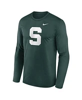 Nike Men's Green Michigan State Spartans Prime TimeAlternate Logo Legend Long Sleeve T-Shirt
