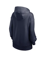 Nike Women's Navy Michigan Wolverines Oversized Legacy Phoenix Foundational Stack Pullover Hoodie